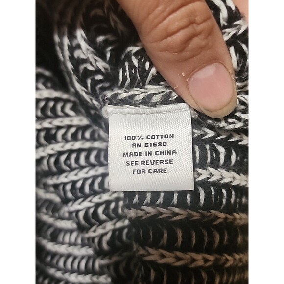 525 America Women’s Small Red Gray Colorblock Cowl Neck Chunky Knit Sweater - Picture 7 of 7